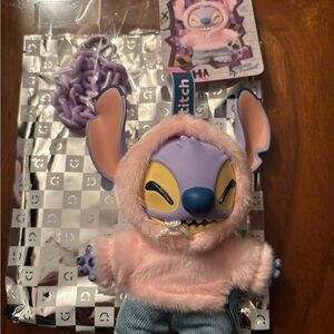 Stitch Kids Plush Toy with Pink Hoodie